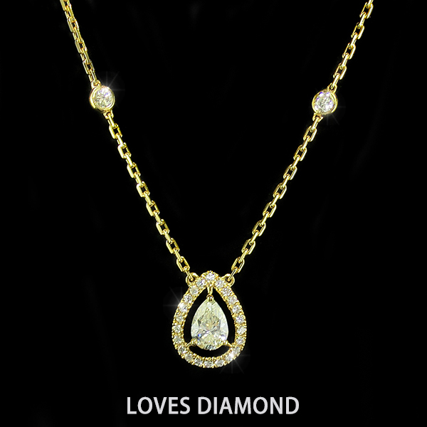 水滴形鑽石小套鍊