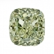 枕墊形 3.49ct Fancy Light Greenish Yellow/IF
