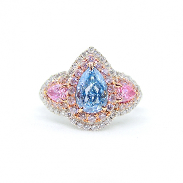 水滴形藍鑽 0.70ct FLGISHB/VS2